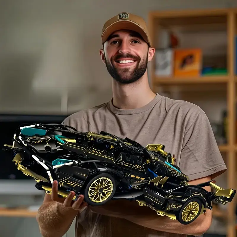 1638-Piece Racing Car Building Block Set - High-Quality DIY Educational Toys and Cool Collectibles! Perfect Gift for Christmas, Birthdays and Special Occasions