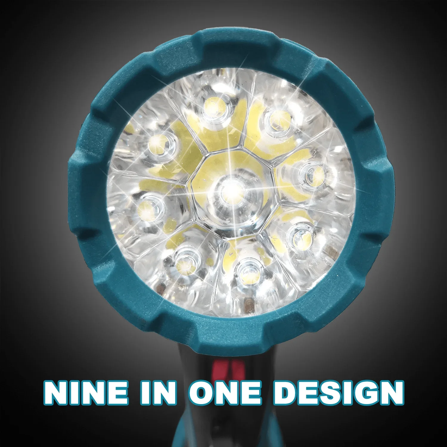 Linterna LED ajustable, foco portátil para exteriores, reparación de carga, foco de mano compatible con batería Makita de 18V (sin batería)