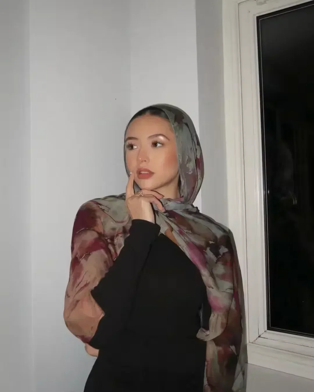 Aquarela floral impresso modal respirável leve algodão macio rayon viscose tecido modal muçulmano feminino xale hijab cachecol