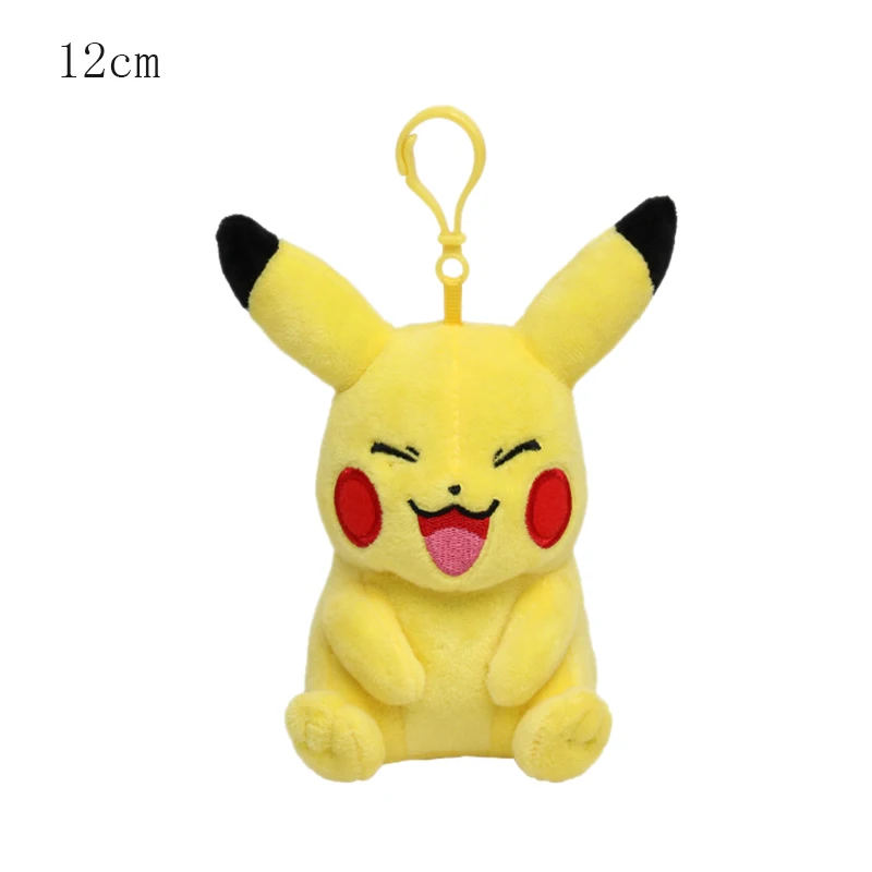 Pikachu ตุ๊กตาพวงกุญแจของเล่นการ์ตูน Charmander Psyduck Squirtle Snorlax ตุ๊กตาเด็กคาวาอิของเล่นของขวัญ 12 ซม