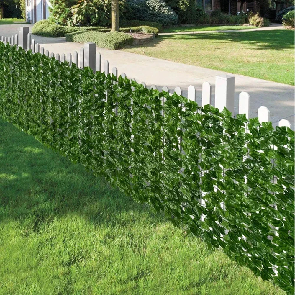 50X200 cm edera artificiale siepe foglia verde pannelli di recinzione finta privacy recinzione schermo per la casa giardino esterno balcone decorazione 1X3 m