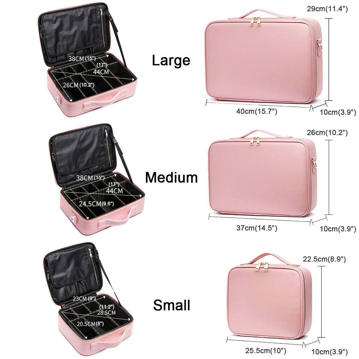 Three-layer Cosmetic Case Large Waterproof Oxford Cloth Manicure Makeup Toolbox,Travel Underwear Storage Box