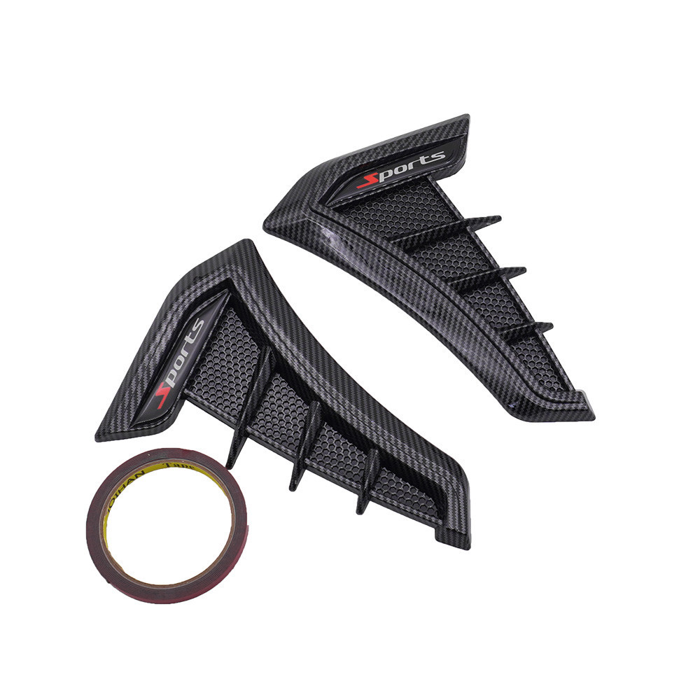 車の換気アクセサリー,換気ステッカー,へこみの窓の付属品,2ユニット