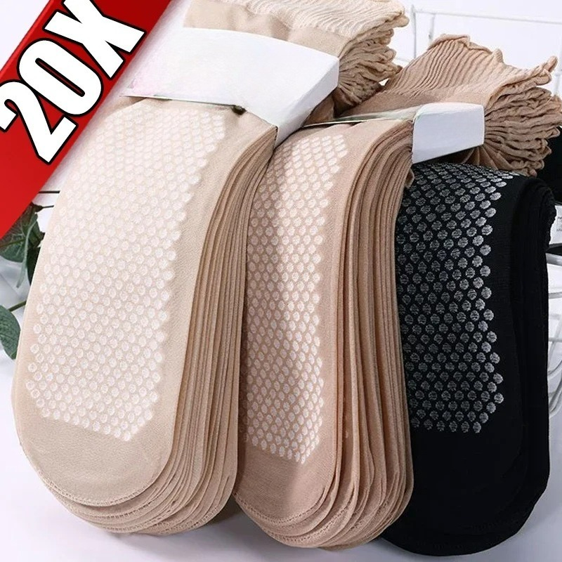 1/10 пар женских мягких носков, бархатные шелковые носки, нескользящая нижняя часть, прозрачные женские ультратонкие дышащие носки на весну и лето