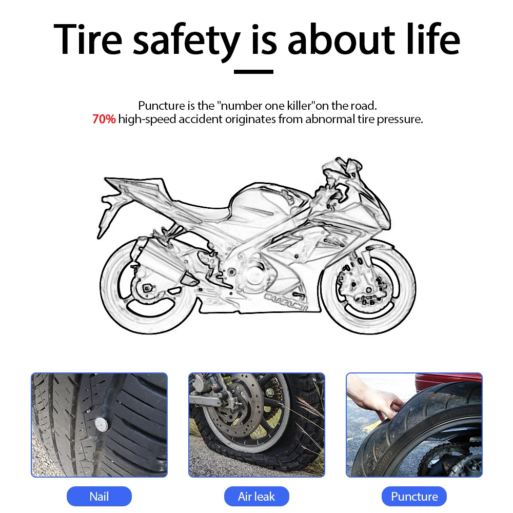 オートバイ TPMS QC 3.0 急速充電 USB 出力バイクタイヤ空気圧監視システムタイヤ温度警報システム