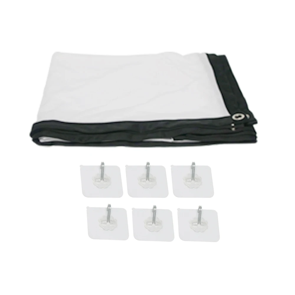 60 84 100 120in HD 프로젝터 스크린 16:9 접이식 벽걸이형 홈 시네마 극장 영화 홈 야외 사무실