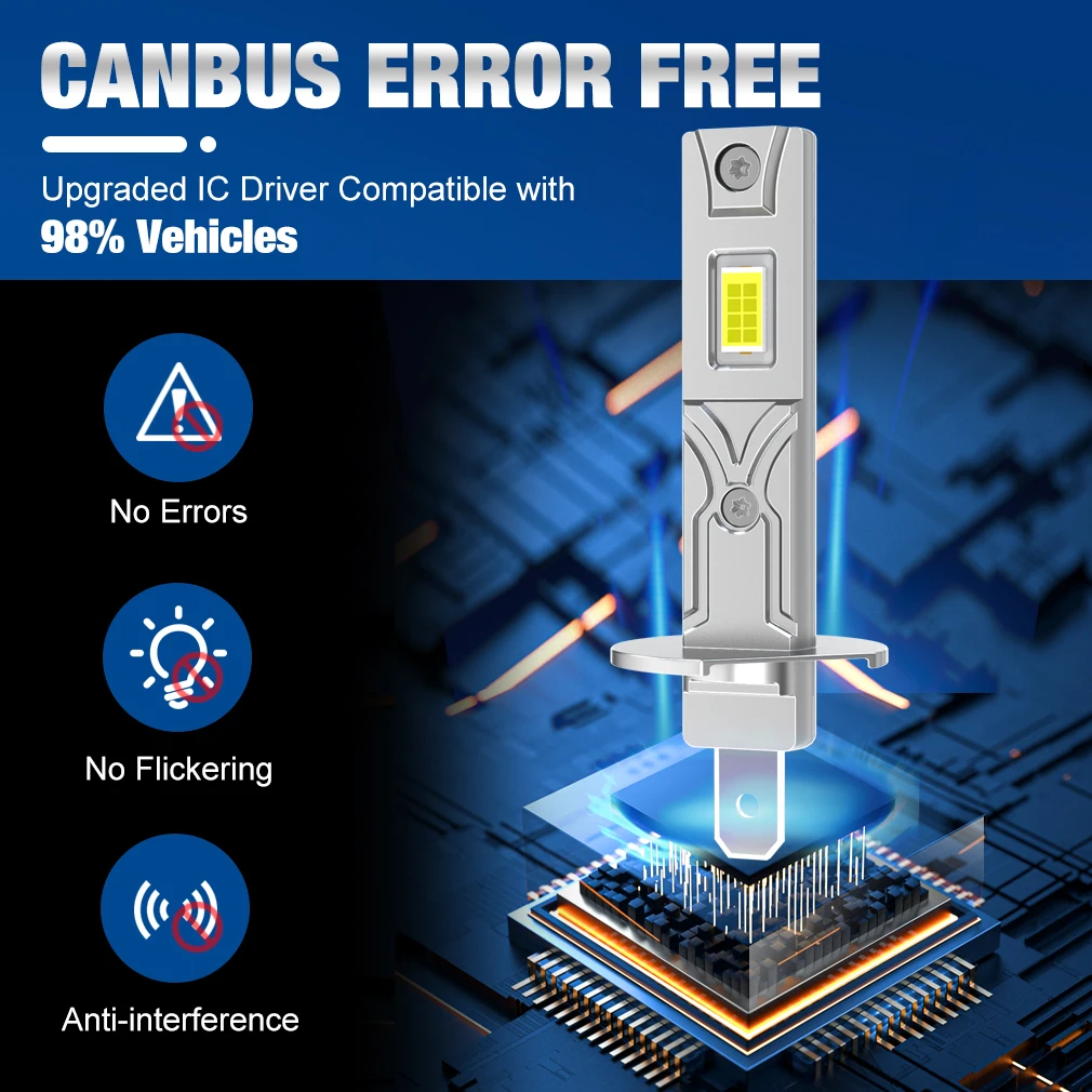 XSTORM H1 LED Headlight Bulb 60000LM 150W High Power Auto Fog Lamp 6500K 12V Led Lights for Car Head Lamps Driving Running Lamp
