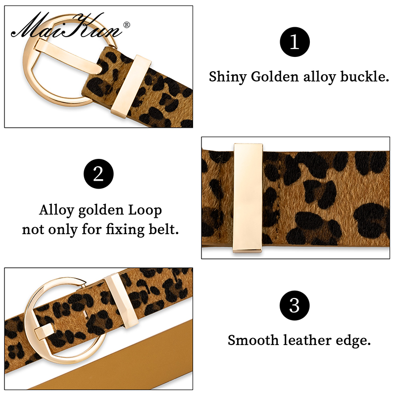 Maikun レディース ピンバックル ワイドベルト 厚手 フェイクレザーベルト ジーンズ 女性 人気 プレゼント