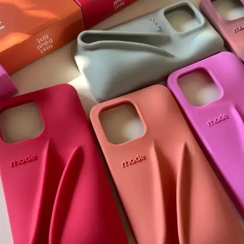 Portable Lip Gloss Holder Phone Case For iPhone 11 12 13 14 15 16 Pro Max Plus Gloss Holder Lipstick Silicone Cover Diy for Girl