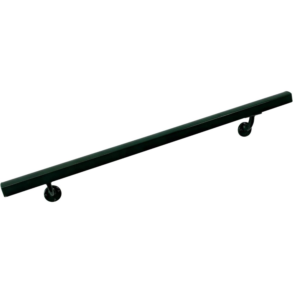 AHR 11' Handrail Section with Mounts - Evergreen - Stair Handrail - USA Made Railing- Easy to Install Handrails for Outdoor & In