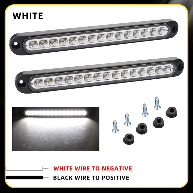 1 PC รถ Light Bar 15LED หลอดไฟสําหรับรถบรรทุกรถ SUV RV ไฟเบรคสัญญาณด้านข้างไฟเลี้ยวคําเตือนด้านหลัง 12 V 24 V