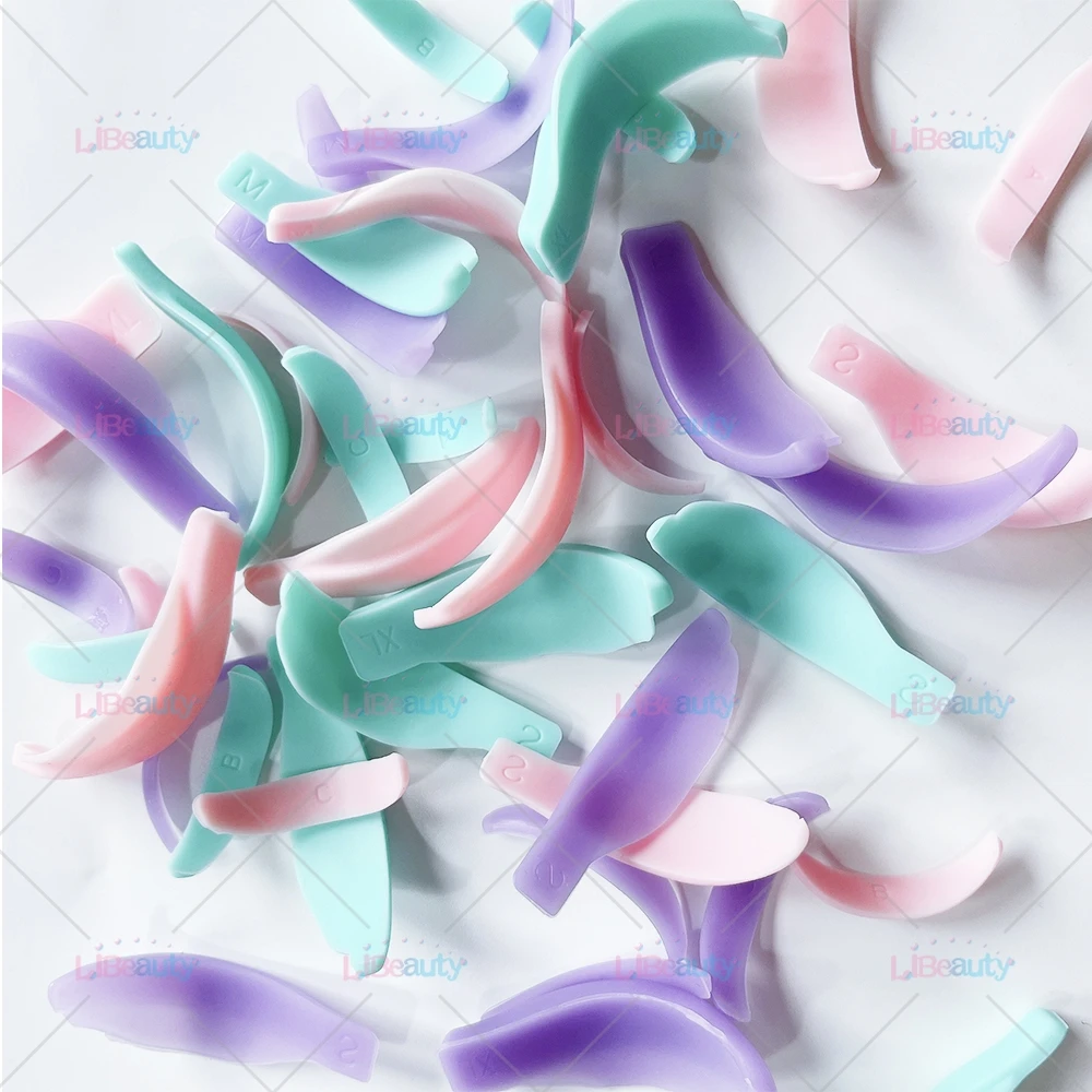 Libeauty-再利用可能なまつげリフトシールドパッド、まつげカーリングアイロン、シリコンまつげカーラー、まつげアプリケーター、メイクアップツールアクセサリー、7パリ