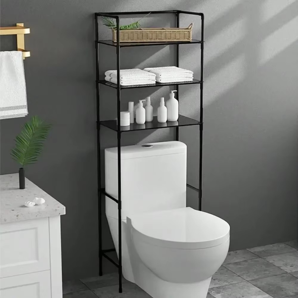 Washing Machine Shelf Multilayer Perforation-Free Shelf Space-saving Above The Toilet Storage Racks Floor Standing Toilet Holder