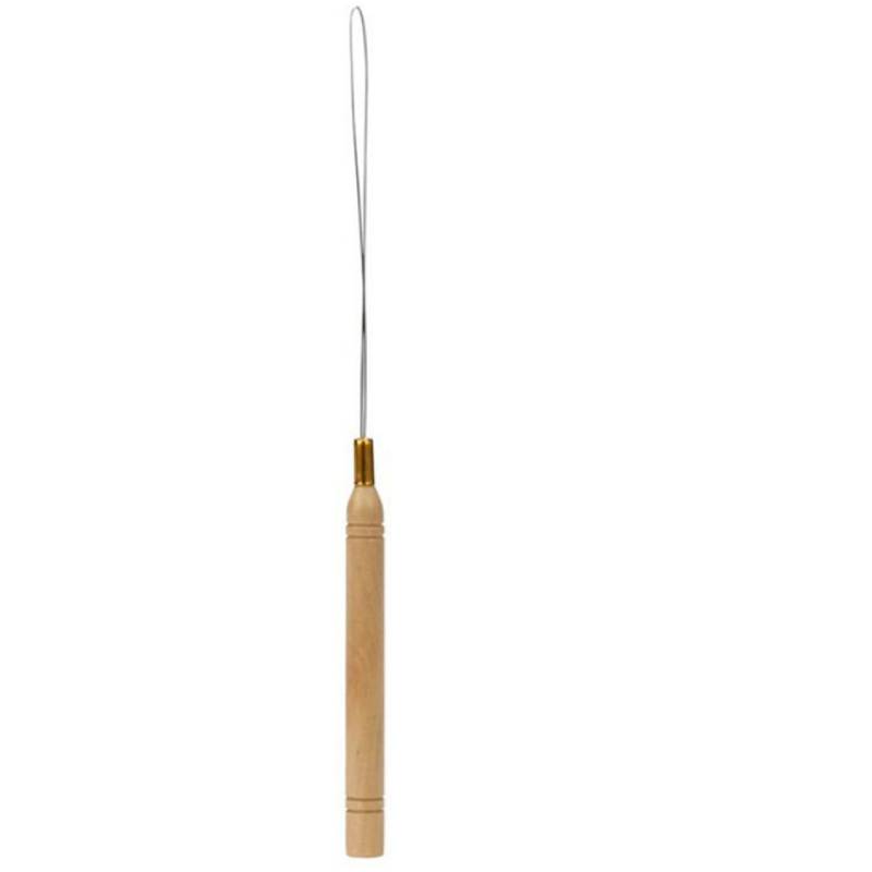 1 pçs micro anel de extensão do cabelo gancho puxando ferramentas agulha usada com alicate de cabelo contas micro anéis loop threader puxando agulha