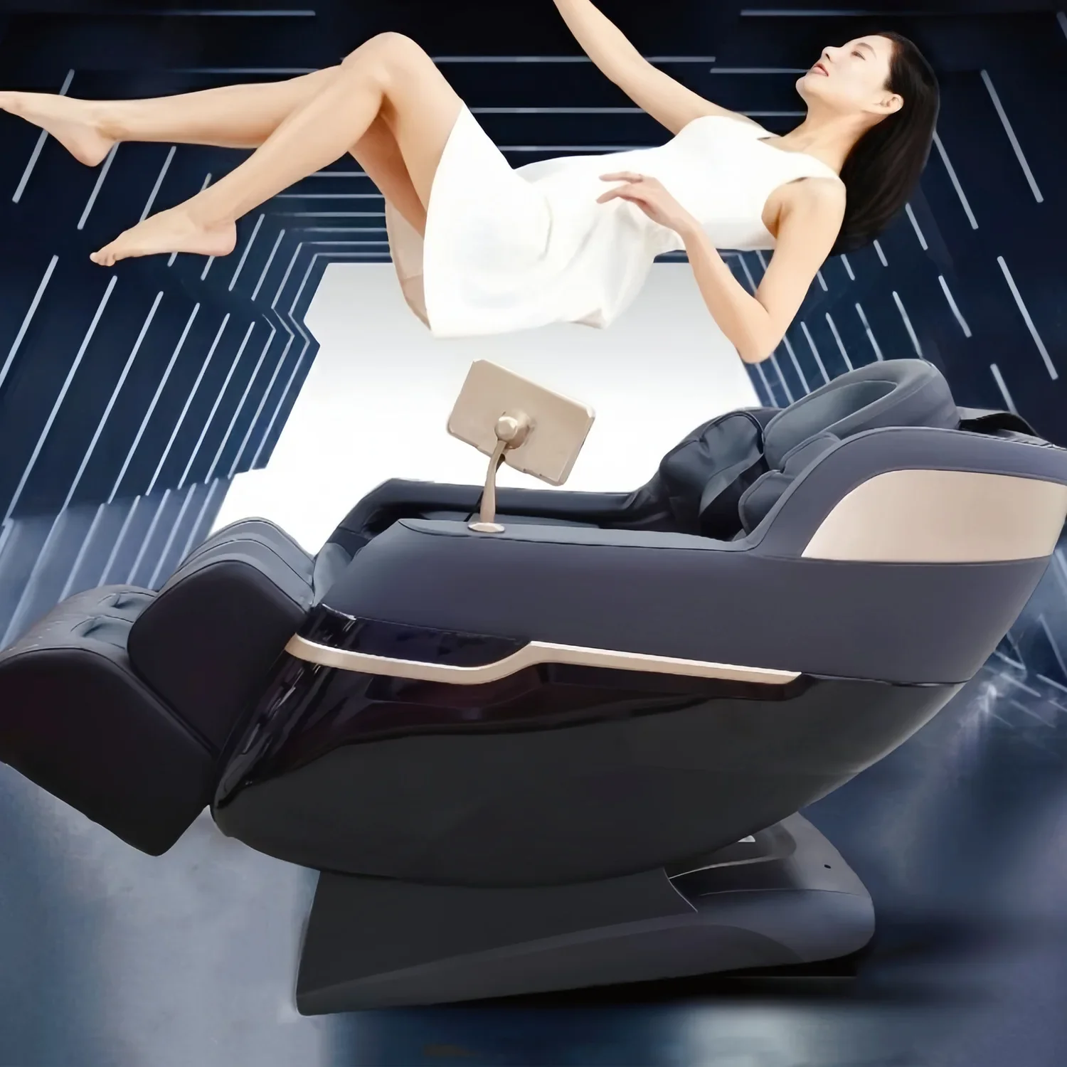 C124 2024 Moderner Integra 3D-Massagestuhl, umfassende Ganzkörpermassage mit Massagestuhl mit Zero-Gravity-Funktion