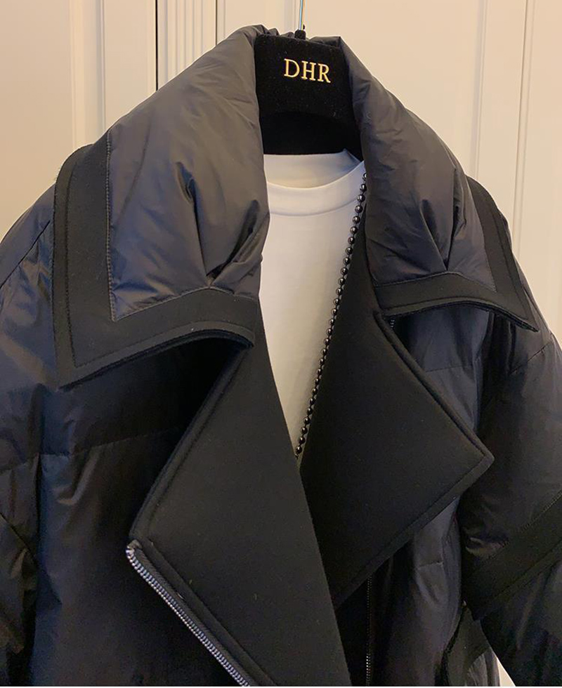 Nueva chaqueta acolchada de algodón de estilo coreano para mujer, Parka con Panel de cuello de traje, abrigo corto holgado a la moda y chaquetas elegantes, 2025