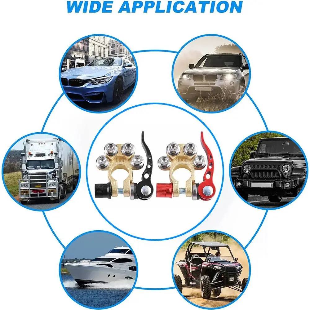 1 paio di terminali della batteria per auto connettore del cavo per auto connettori di intercettazione del cavo automatico a disconnessione rapida per accessori auto per auto
