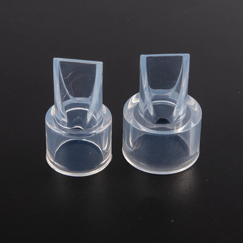 Bomba tira leite do bebê do silicone, 2 porções, com válvula do recuo, proteção do bocal, acessórios manuais e bondes