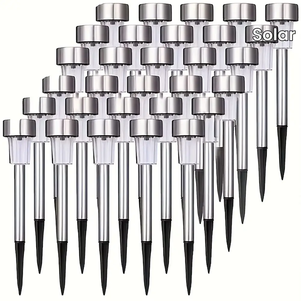 10 szt. Solarnych Lamp Ogrodowych, Latarnie Solarne, Wodoodporne Oświetlenie Krajobrazowe, Ścieżka, Podwórko, Trawnik, Dekoracja Ogrodu