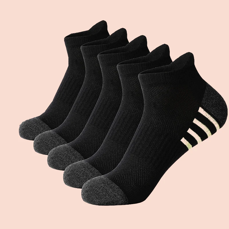 5/10/20 pares 100% algodón de alta calidad hombres mujeres calcetines deportivos Color sólido calcetín corto ciclismo transpirable malla tobillo calcetines para correr