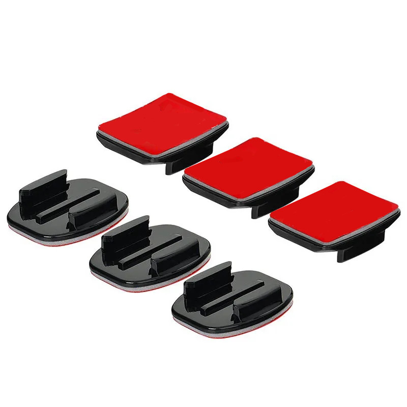 Adhesive Mounts For GoPro 13 12 9 8 7 5 Curved Flat Mounts Sticky Pads for Go Pro Dji SJCAM Action Camera Helmet Board Car