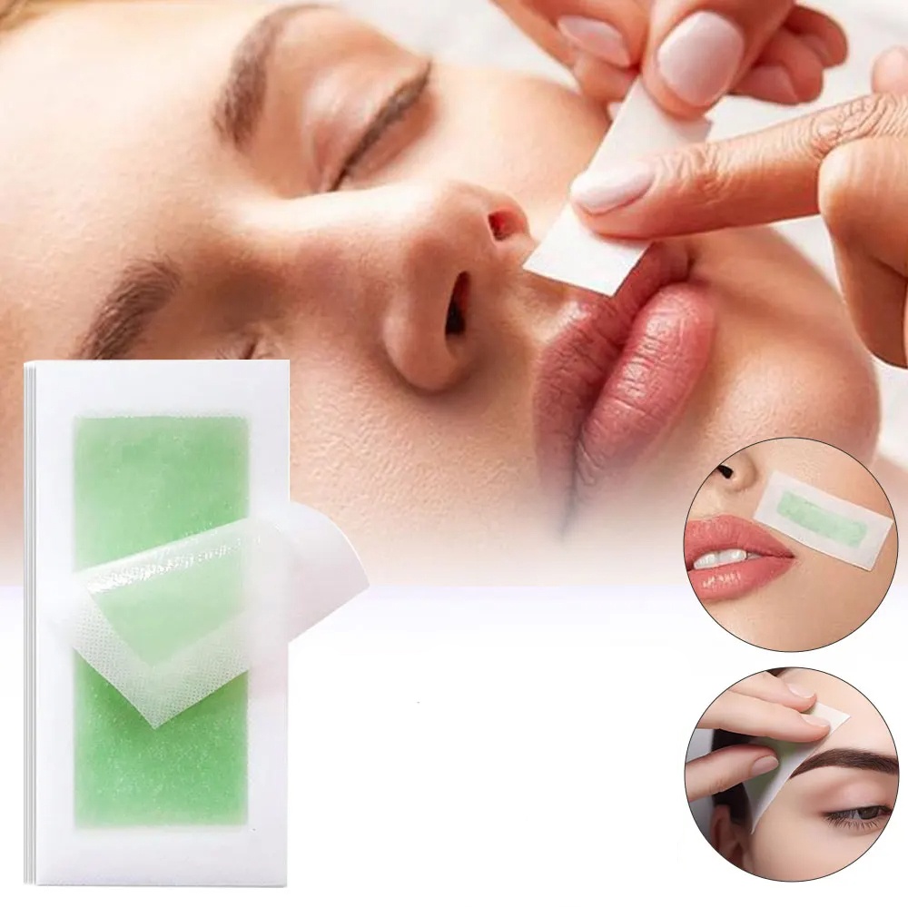 10/40/60 Pcs Depilatory Wax Strips For Hair Removal Wax Paper Cold Wax Strips Paper For Face Neck Arm Leg Body Beauty Tools