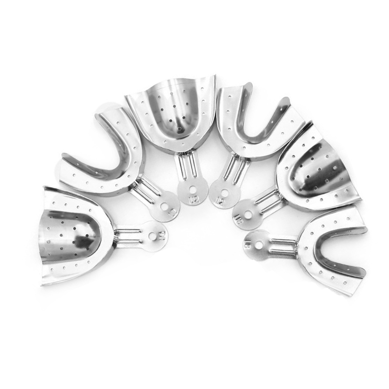 Autoklawowalna taca dentystyczna Instrument do protez 6 sztuk Tace dentystyczne ze stali nierdzewnej Narzędzie laboratoryjne laboratorium dentystycznego