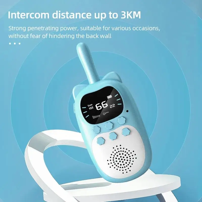 Walkie Talkie nuevo, 2 uds., juguetes electrónicos de larga distancia para niños, Radio para bebés, teléfono para niños y niñas, regalo de cumpleaños y Navidad