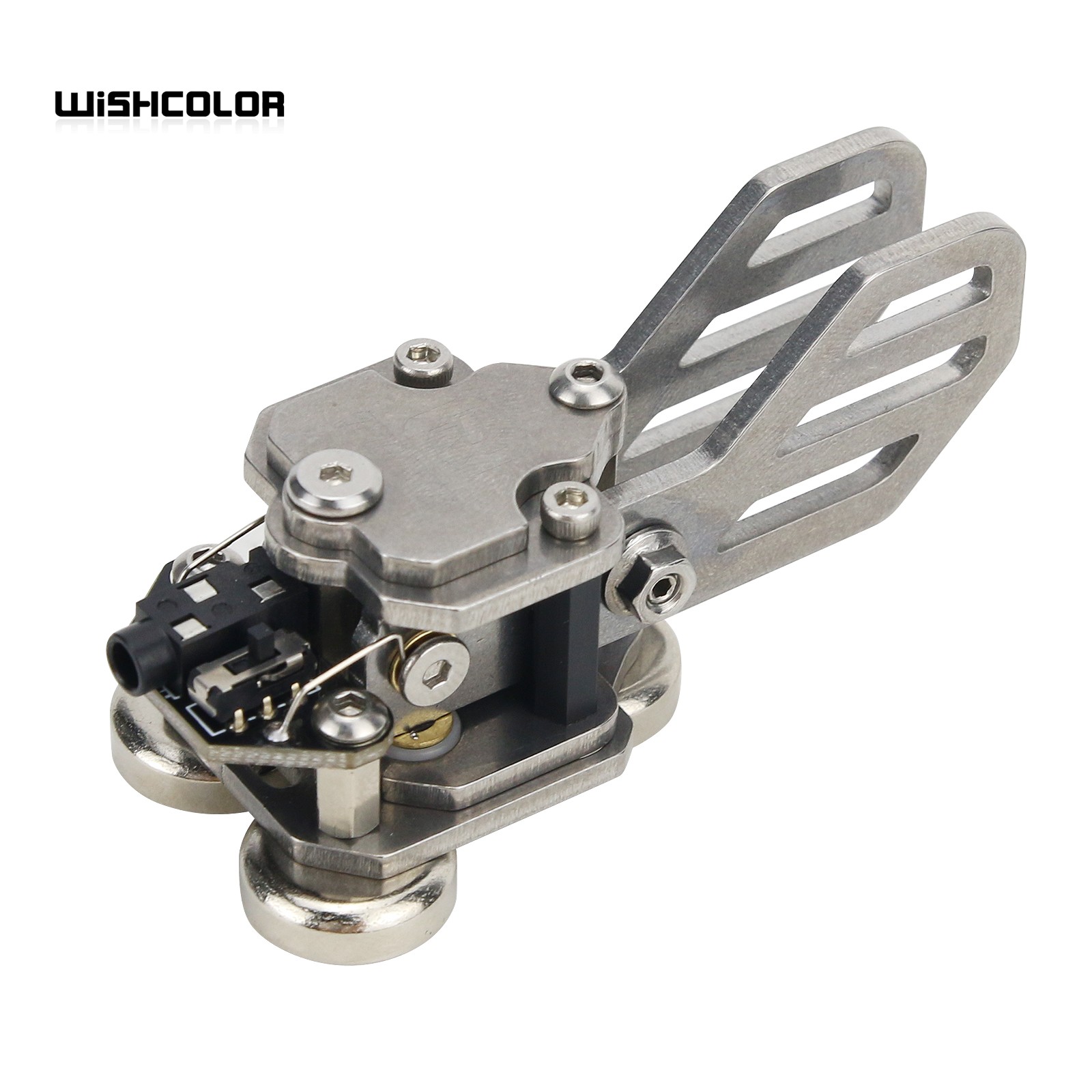Hangeek edelstahl cw morse key tragbarer telegraph key paddel schlüssel magnet basis (handels ausgabe)