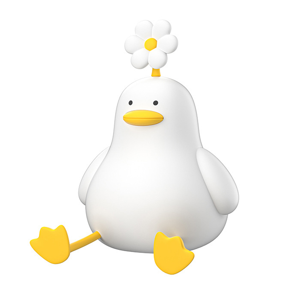 LED Cute Duck Night Lamp Touch Sensor Control Dimming Night Light Silicone Children Sleeping Nursery Lamp for Home Decor Light
