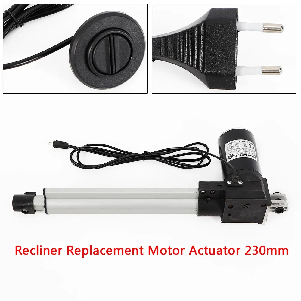 Actionneur Linéaire Durable avec Capacité de Charge 6000N, Moteur 24V, Course de 9 Pouces pour Appareils Compacts