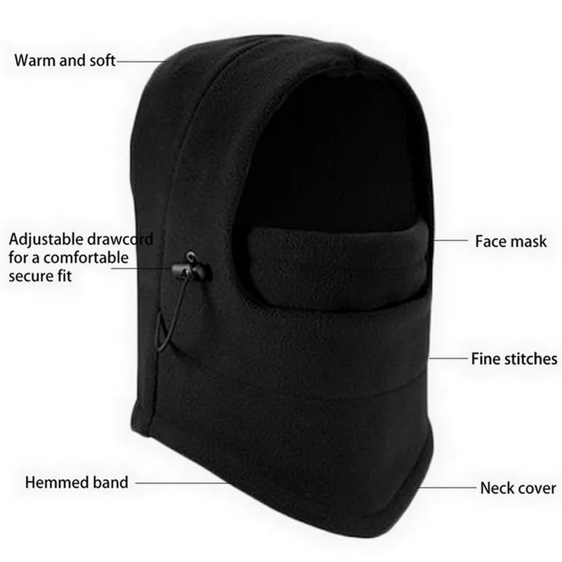 Gorro cálido de invierno para hombre y mujer, gorros térmicos impermeables, pasamontañas, calentador de cuello con capucha, bufandas para senderismo, gorros, gorro de ciclismo 2023