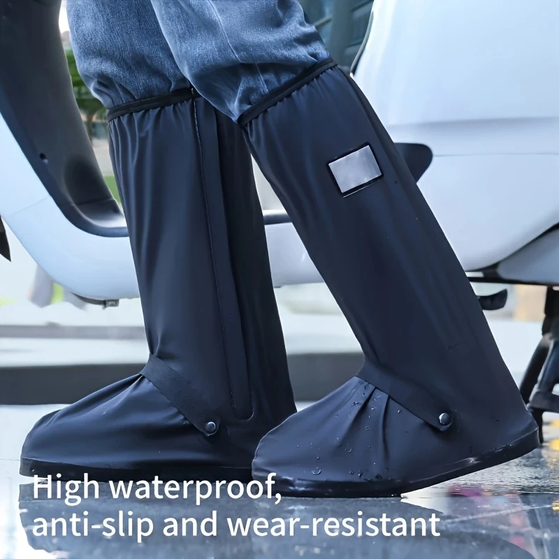 Verdicken Hohe Rohr Outdoor Camping Wasserdichte Schuhe Wiederverwendbare Motorrad Radfahren Fahrrad Regen Boot Schuhe Abdeckungen Regendicht Schuhe Abdeckung