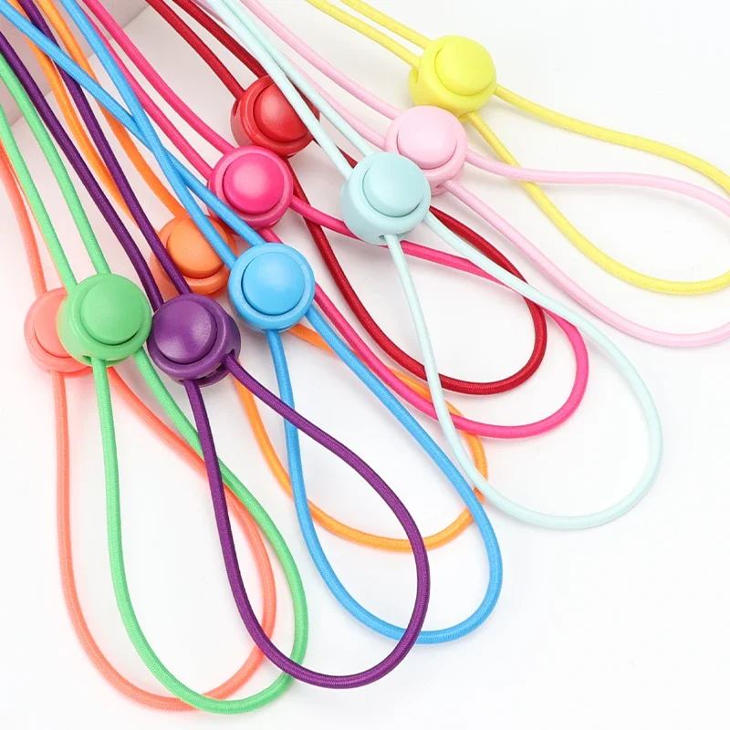 No Tie Shoe Laces For Sneakers Elastic Shoelaces Without Tying Round Rubber Bands Lazy Shoes Lace Sport Shoestrings 1 Pair