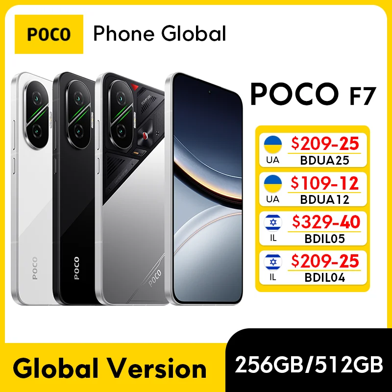 【World Premiere】POCO F7 5G Global Version Snapdragon® 8s Gen 4 NFC 6.83 1.5K AMOLED Display 50MP Camera OIS 6500mAh Smartphone