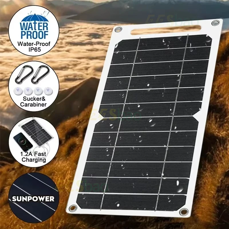 35w 5v usb sunpower painel solar portátil placa solar seguro estabilizar carregador para banco de potência telefone acampamento ao ar livre casa rv presente