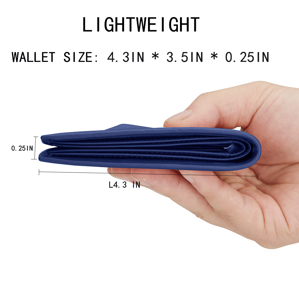 Vannanba Bifold Brieftaschen für Männer Jugendliche leichtes Leder echte RFID Blocking Geldbörse stilvolles Geschenk für Männer