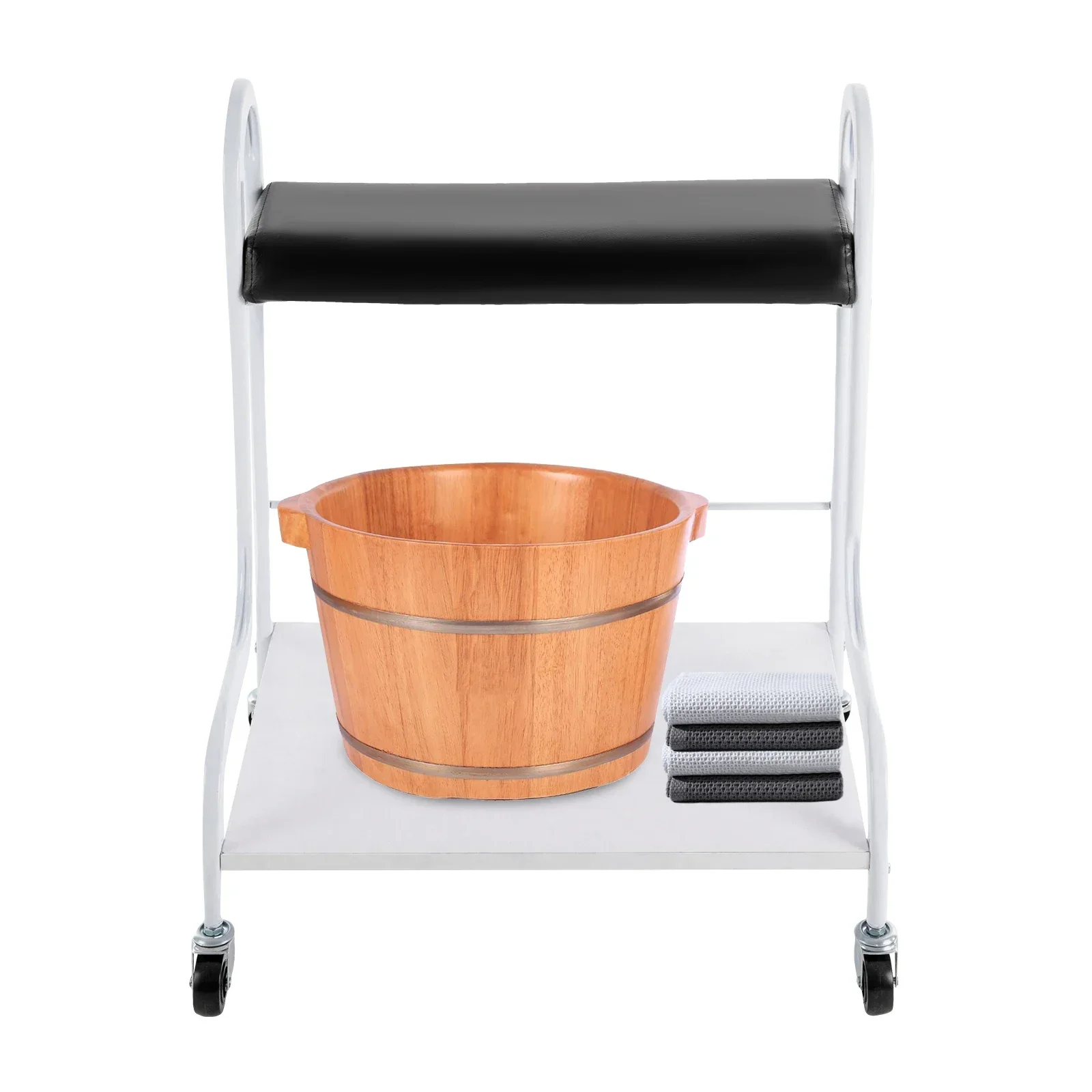 Robuster Salonwagen mit einer Kapazität von 220,46 Pfund, multifunktionales Design für Fußbadewanne und Maniküre, langlebiger Salonwagen