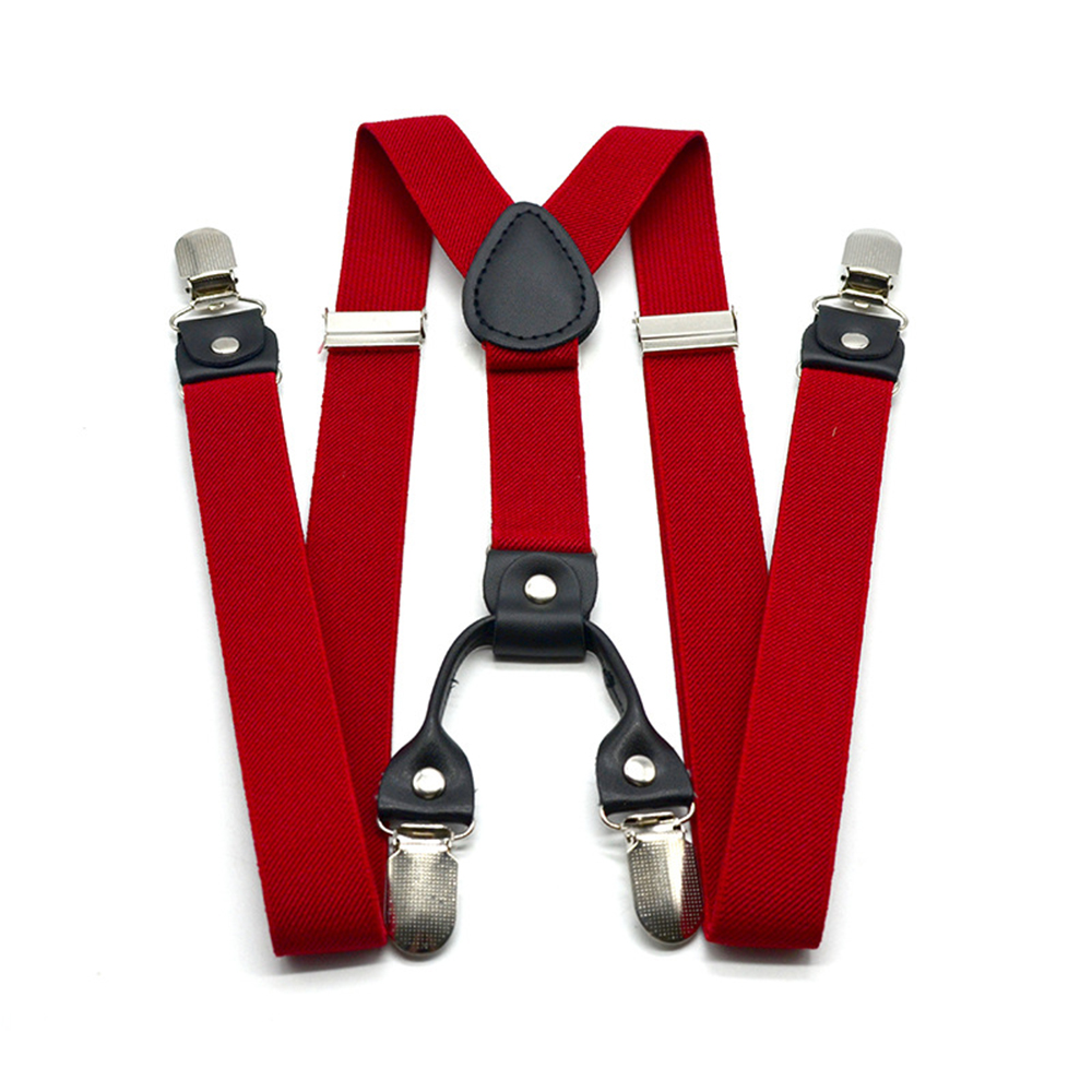 Unisex Men/Women 4 Clips On Y-Back Elastic Suspenders Straps Adjustable Shoulder Strap 2.5cm Super Tight Male Suspender Strap