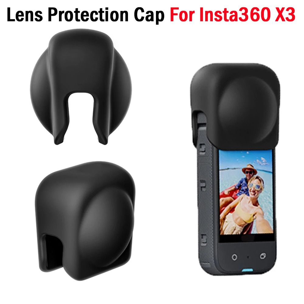 Anti-scratch Lens Cap Protective Cover for Insta360 X3 Silicone Protective Dustproof Case Panoramic Action Camera Accessories