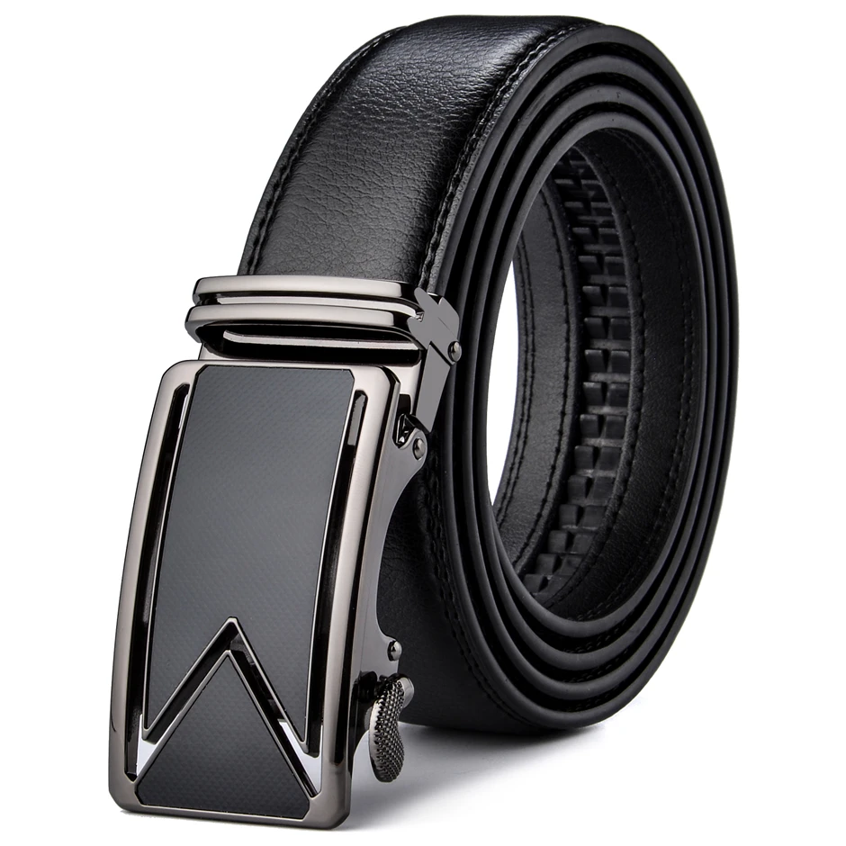 Plyesxale-Cinturón de piel de vaca 2024 para Hombre, cinturones de cuero genuino para Hombre, cinturones con hebilla automática de lujo, Cinturones marrones y negros para Hombre B55