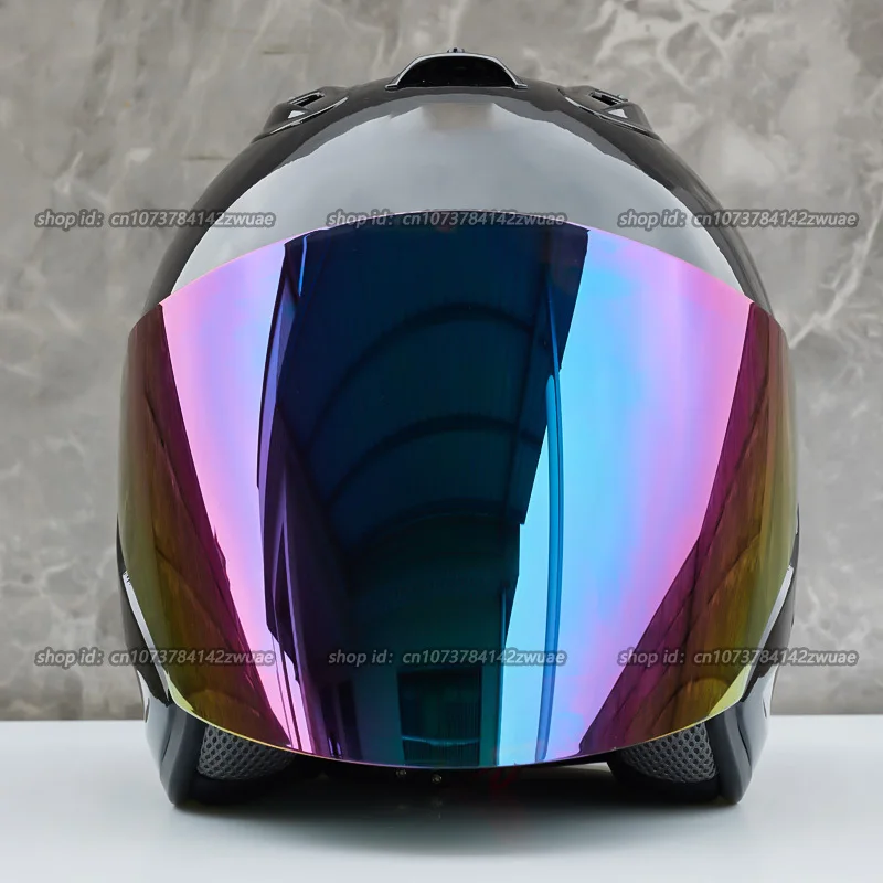 Шлем Ram4 для мужчин и женщин, мотоциклетный шлем яркого черного цвета, для езды по бездорожью и горам