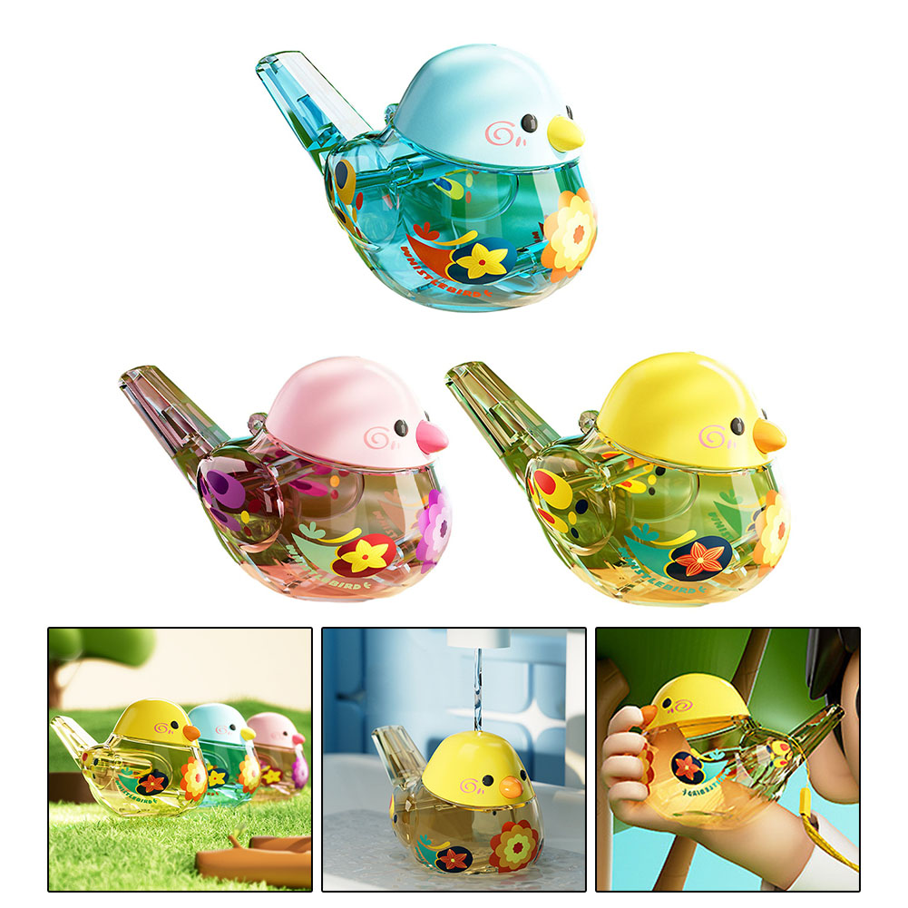 Bird Water Whistle Pipe para crianças, Material ABS, Tubo colorido, Brinquedo engraçado, Aniversários Presentes, Acessórios