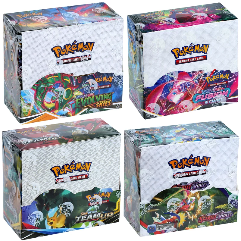 324/360 Teile/satz Pokemon Karte Scarlet Violet Fusion Strike TEAM UP SUN MOON Evolving Skies Englisch Booster Schlacht Transaktion Karte