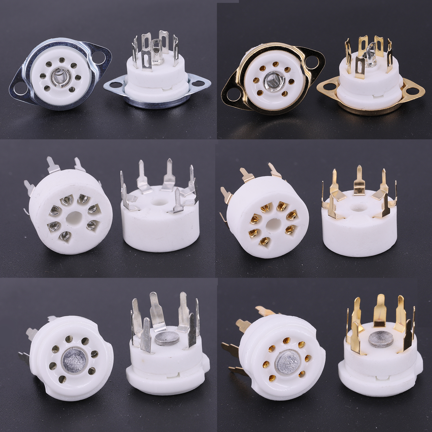 5PCS B7G 7PIN 튜브 소켓 세라믹 밸브베이스 6X4 6Z4 6AQ5 6J1 6J2 6J5 EC92 6H2 EAA91 EZ90 EF95 튜브 앰프 오디오 HIFI DIY