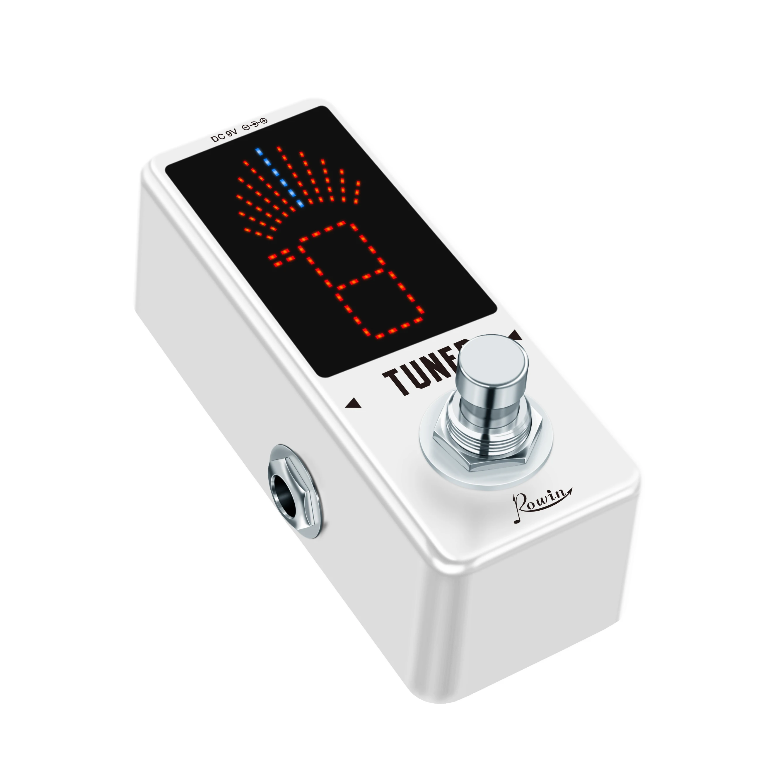 Rowin LT-910 Accordatore per chitarra Mini sintonizzatore cromatico Effetto pedale Display a LED Accessori per chitarra True Bypass per basso elettrico