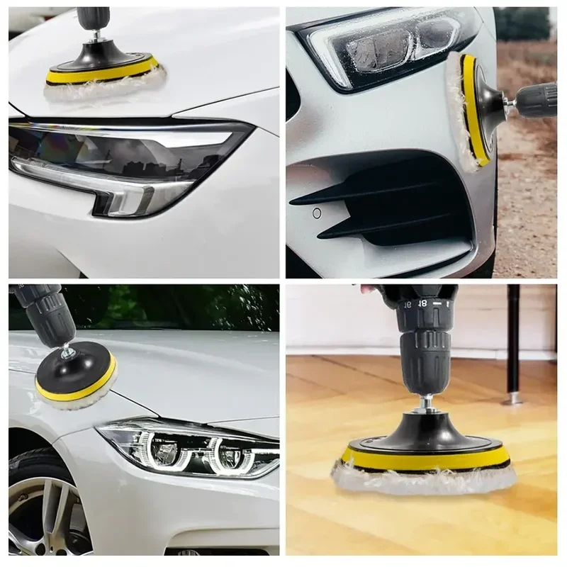 5 個 3 インチ研磨キット車研磨パッド車ワックスがけスポンジディスクウールホイール自動車ペイントケアポリッシャーパッド車のガジェット