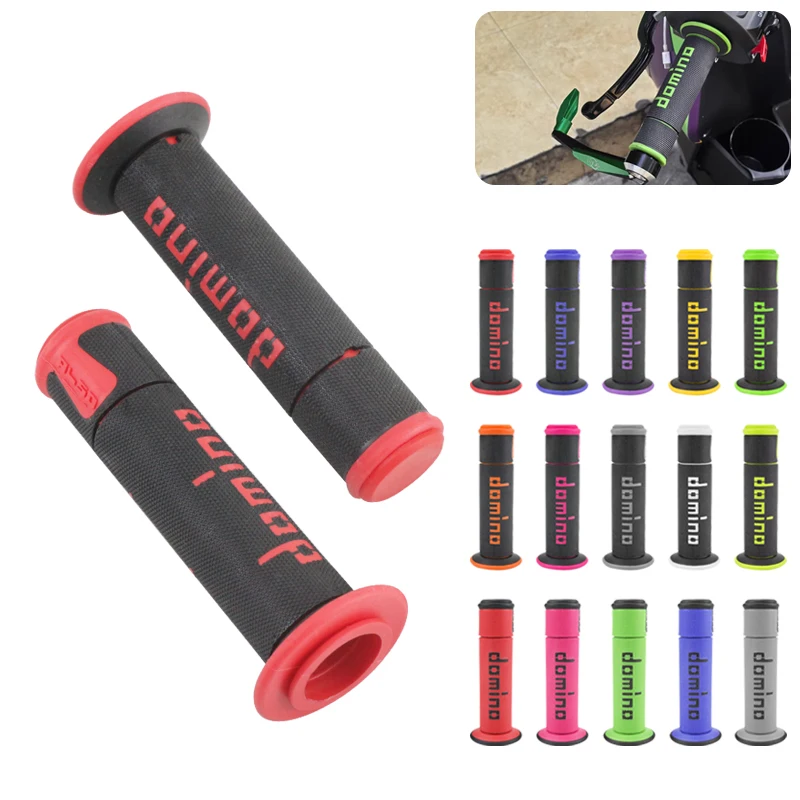 7/8 "22 24mm รถจักรยานยนต์ Grips จับบาร์สําหรับ KTM YAMAHA Universal Pit Bike Motocross มอเตอร์ไซด์เจลยาง Domino Grip 15 สี