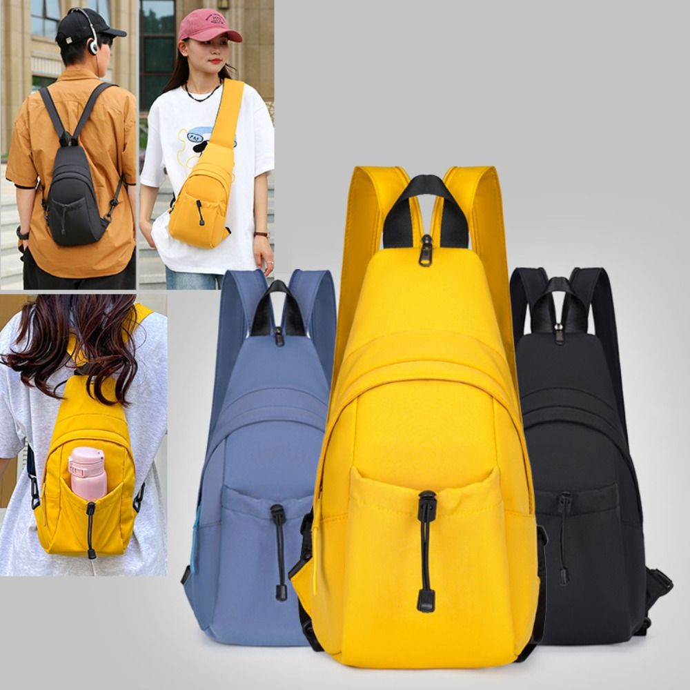 Portability Multifunctional Chest Bag Large Capacity Adjustable Shoulder Strap Men's Backpack Multi-pocket Oxford Cloth
