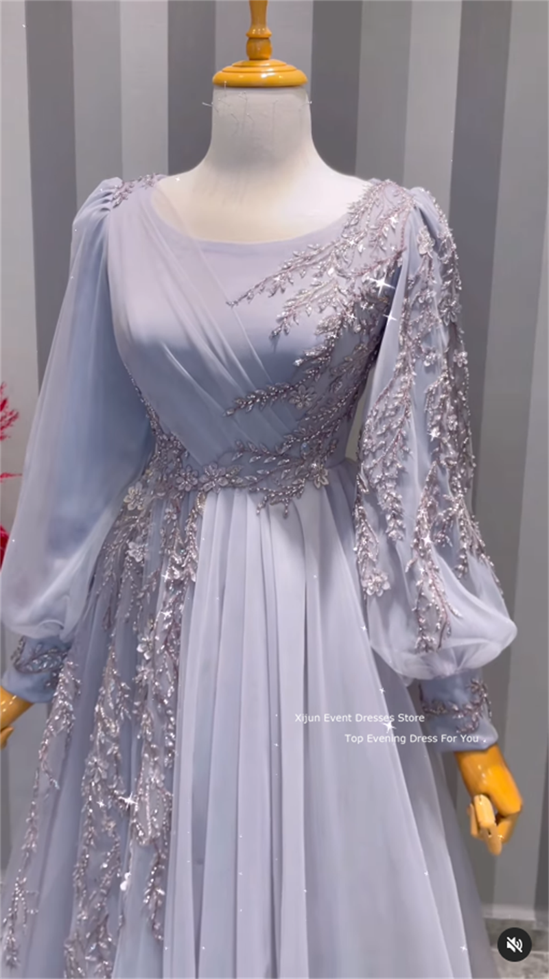 Xijun-Robe de Bal Modeste Personnalisée pour Femme, Caftan Marocain, Longue, Dubaï, Arabie Saoudite